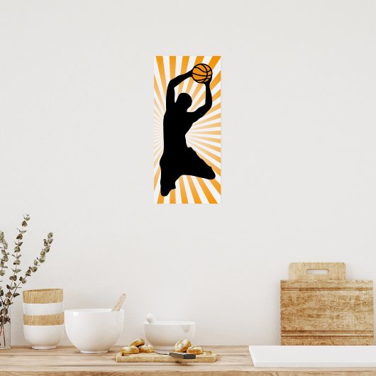 Basketball-Silhouette Poster (Küche)