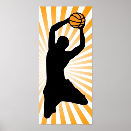 Basketball-Silhouette Poster (Vorne)