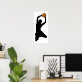 Basketball-Silhouette Poster (Heimbüro)