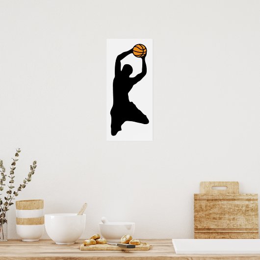 Basketball-Silhouette Poster (Küche)