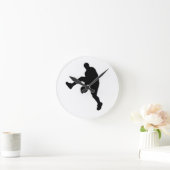Basketball-Silhouette Runde Wanduhr (Zuhause)