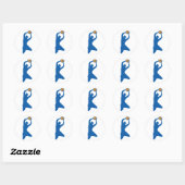 Basketball-Silhouette Runder Aufkleber (Blatt)