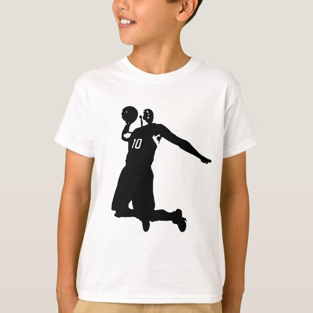 Basketball-Silhouette T-Shirt (Vorderseite)