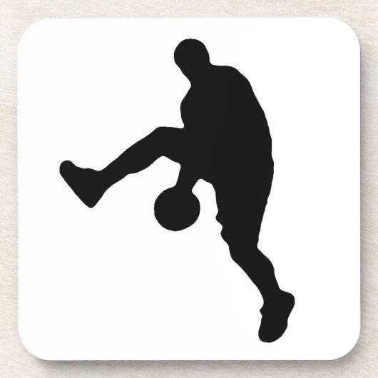 Basketball-Silhouette Untersetzer (Vorderseite)