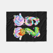 Basketball six seven 67 easter bunny funny 67 meme fleecedecke (Vorderseite (Horizontal))