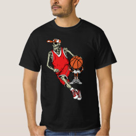 Basketball Skeleton Spieler Trainer Ball Hallowage T-Shirt
