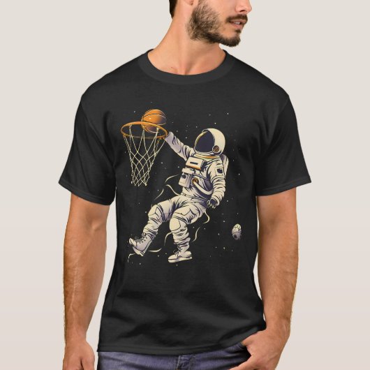 Basketball Slam Dunk Astronaut Basketball Player D T-Shirt (Vorderseite)