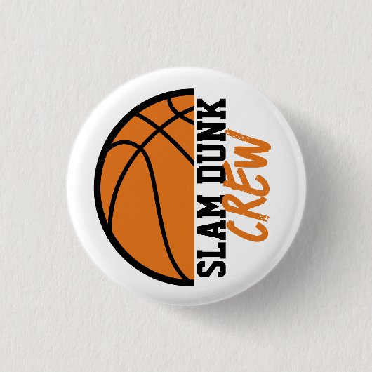 Basketball Slam Dunk Crew Button (Vorderseite)