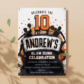 Basketball Slam Dunk Geburtstagsparty Einladung