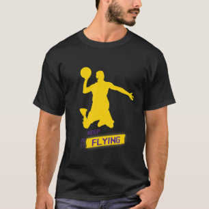 Basketball Slam Dunk Jump Silhouette Player Behalt T-Shirt