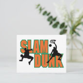 Basketball Slam Dunk Postkarte (Stehend Vorderseite)