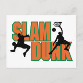 Basketball Slam Dunk Postkarte (Vorderseite)