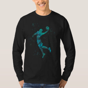 Basketball Slam Dunk Silhouette Distressive Retro  T-Shirt