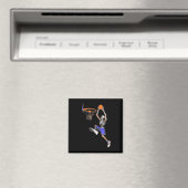 Basketball Slam Dunk Skeleton Halloween Magnet (In Situ (Geschirrspüler))