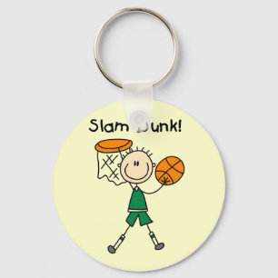 Basketball Slam Dunk T - Shirt und Geschenke Schlüsselanhänger