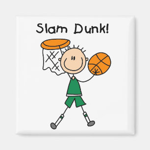 Basketball-Slam-Dunk-T-Shirts und Geschenke Magnet