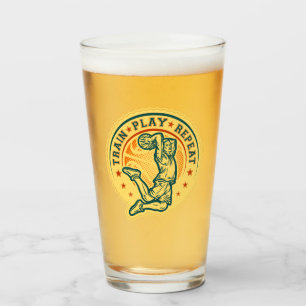 Basketball Slam Dunk Vintage-Design Glas