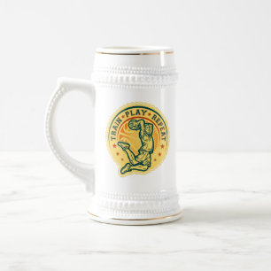 Basketball Slam Dunk Vintages Design Bierglas