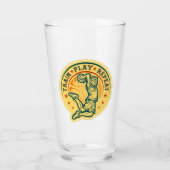 Basketball Slam Dunk Vintages Design Glas (Vorderseite)