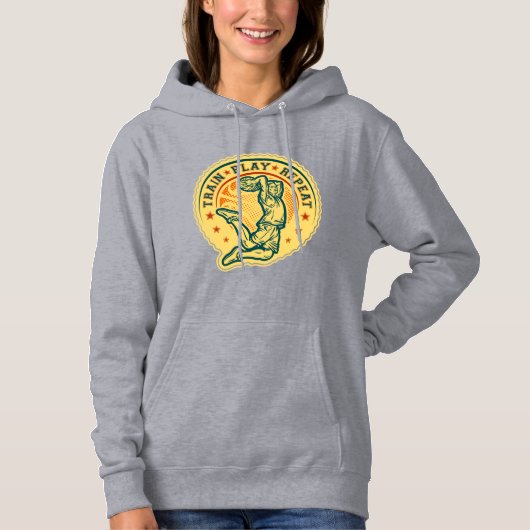Basketball Slam Dunk Vintages Design Hoodie (Vorderseite)
