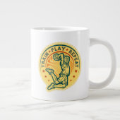 Basketball Slam Dunk Vintages Design Jumbo-Tasse (Rechts)