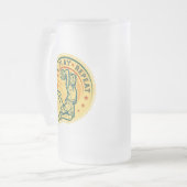 Basketball Slam Dunk Vintages Design Mattglas Bierglas (Vorderseite Links)