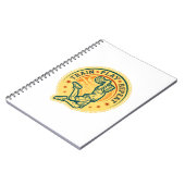 Basketball Slam Dunk Vintages Design Notizblock (Linke Seite)