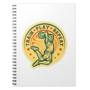 Basketball Slam Dunk Vintages Design Notizblock