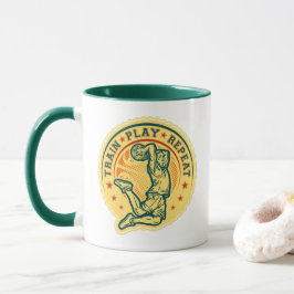 Basketball Slam Dunk Vintages Design Tasse
