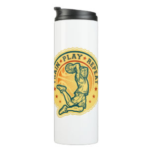 Basketball Slam Dunk Vintages Design Thermosbecher