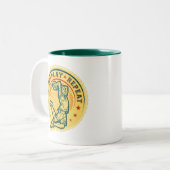 Basketball Slam Dunk Vintages Design Zweifarbige Tasse (Vorderseite Links)