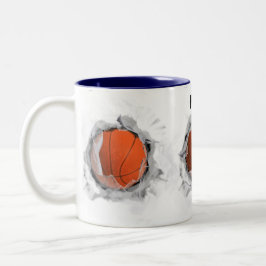 Basketball Slam Dunk Zweifarbige Tasse