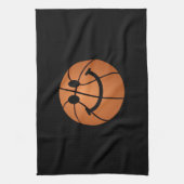 Basketball-Smiley Geschirrtuch (Vertikal)