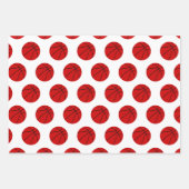 Basketball & Snowflake Rot Schwarz & Weiß Weihnach Geschenkpapier Set (Vorderseite 2)