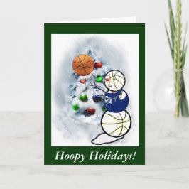 Basketball Snowman Christmas Feiertagskarte