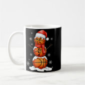 Basketball Snowman Christmas Holiday Srts Xmas Paj Kaffeetasse (Links)