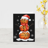Basketball Snowman Christmas Holiday Srts Xmas Paj Karte (Gelbe Blume)