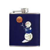 Basketball Snowman Flachmann (Vorderseite)