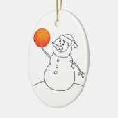 Basketball Snowman Keramik Ornament (Links)