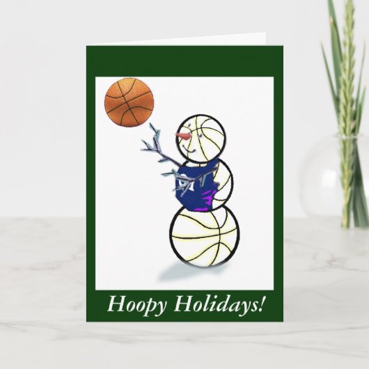 Basketball Snowman Weihnachten (Vorderseite)