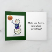 Basketball Snowman Weihnachten (Innenseite)
