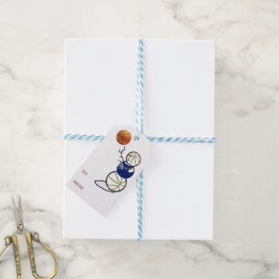 Basketball Snowman Weihnachten Geschenkanhänger