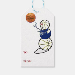 Basketball Snowman Weihnachten Geschenkanhänger