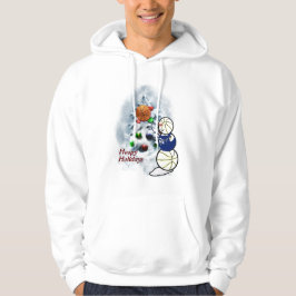 Basketball Snowman Weihnachten Hoodie