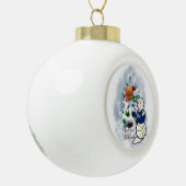 Basketball Snowman Weihnachten Keramik Kugel-Ornament (Links)