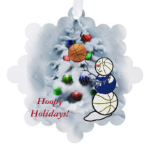 Basketball Snowman Weihnachten
