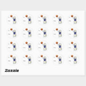 Basketball Snowman Weihnachtsgeschenk Stickers (Blatt)