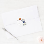 Basketball Snowman Weihnachtsgeschenk Stickers (Umschlag)