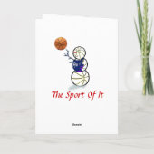 Basketball Snowman Weihnachtskarten Feiertagskarte (Rückseite)