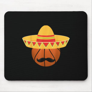 Basketball Sombrero für Cinco de Mayo Fiesta Celeb Mousepad